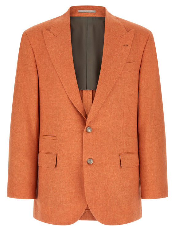 Блейзер BRUNELLO CUCINELLI Mouliné canvas blazer (MR4998BFC8C6883) #1