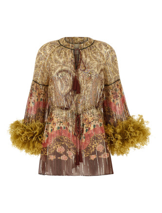 Вечерний топ VALENTINO GARAVANI 'Voyage Imaginaire Paisley'