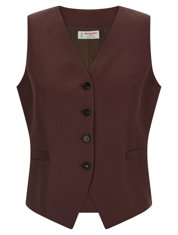 Viscose and linen vest #1