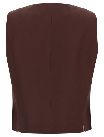 Viscose and linen vest #