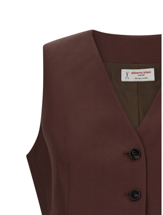 Viscose and linen vest #