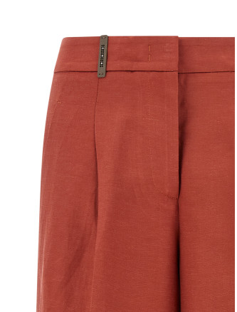 Linen viscose bermuda shorts #