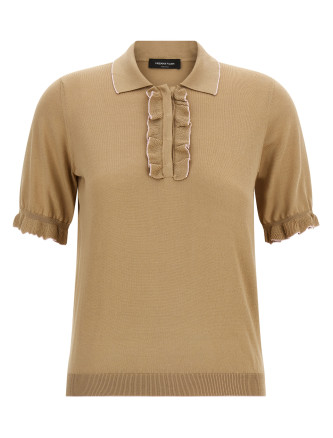 Поло FABIANA FILIPPI Cotton silk polo shirt