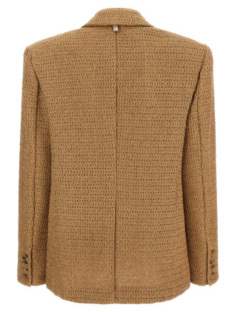 Braided raffia blazer #