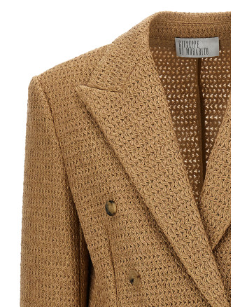 Braided raffia blazer #