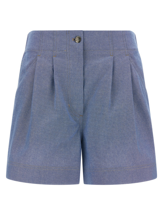 Chambray cotton shorts #1
