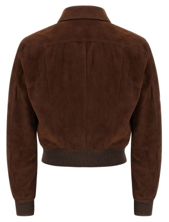 Suede bomber jacket #