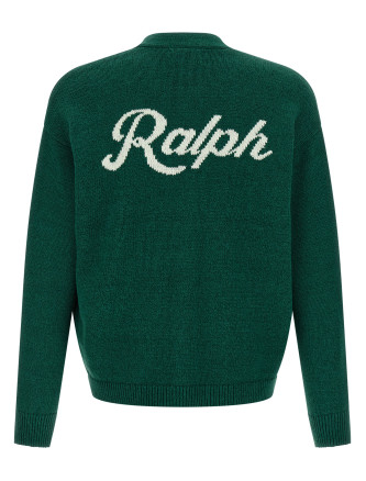 Intarsia logo cardigan #