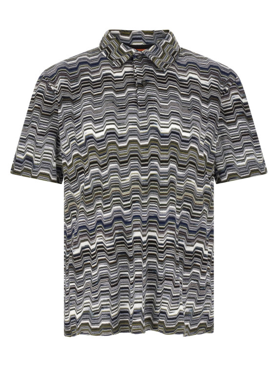 Irregular zigzag polo shirt #1