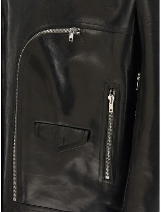 Кожаная куртка RICK OWENS 'Jumbo Bauhaus Stooges' (RU01F2773LGB09) #