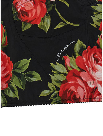 Вечерний топ DOLCE & GABBANA 'Bouquet Rose' (F7BB1THS5UTHN5ZN) #