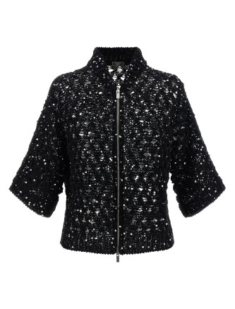 Свитер, кардиган PESERICO Sequin mesh cardigan