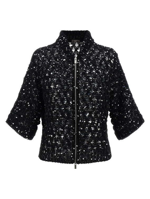 Свитер, кардиган PESERICO Sequin mesh cardigan (E99168F039329A05A) #1