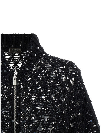 Свитер, кардиган PESERICO Sequin mesh cardigan (E99168F039329A05A) #