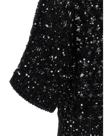 Свитер, кардиган PESERICO Sequin mesh cardigan (E99168F039329A05A) #