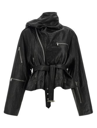 'Cropped Scarf Flight' jacket #