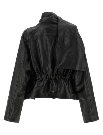 'Cropped Scarf Flight' jacket #