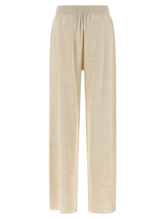 Lamé thread trousers #