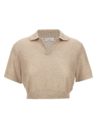 Поло BRUNELLO CUCINELLI Sequin polo shirt