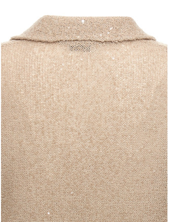 Поло BRUNELLO CUCINELLI Sequin polo shirt (MDJ547605C9589) #