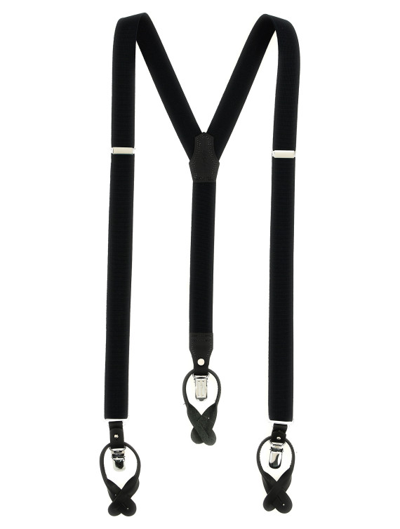 Ремень YOHJI YAMAMOTO Leather braces (HAQ91291BLACK1) #1