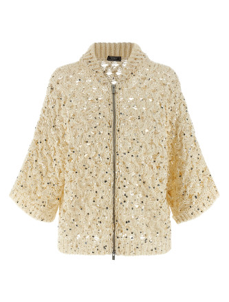 Свитер, кардиган PESERICO Sequin mesh cardigan