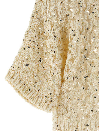 Свитер, кардиган PESERICO Sequin mesh cardigan (E99168F039329A02A) #