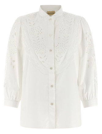 Рубашка, блузка VALENTINO GARAVANI Shirt Valentino Garavani embroidered Sangallo