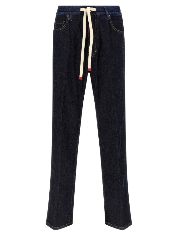 Crinkled effect jeans #1