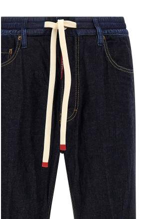 Crinkled effect jeans #