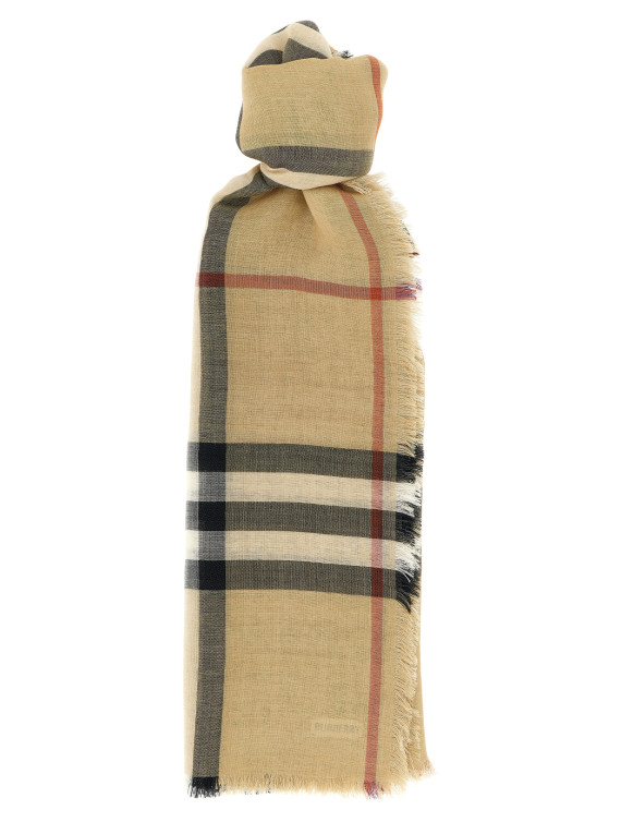 Шарф, платок BURBERRY Check reversible scarf (8097026SANDLICHEN) #1