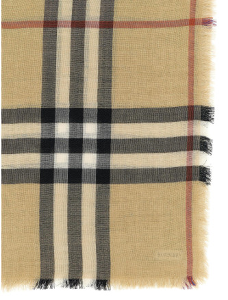 Шарф, платок BURBERRY Check reversible scarf (8097026SANDLICHEN) #