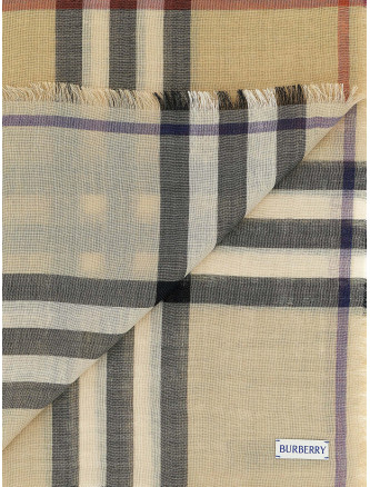 Шарф, платок BURBERRY Check reversible scarf (8097026SANDLICHEN) #
