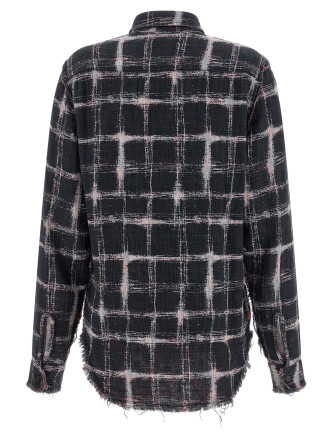 Fringed hem reversible shirt #