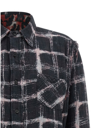 Fringed hem reversible shirt #