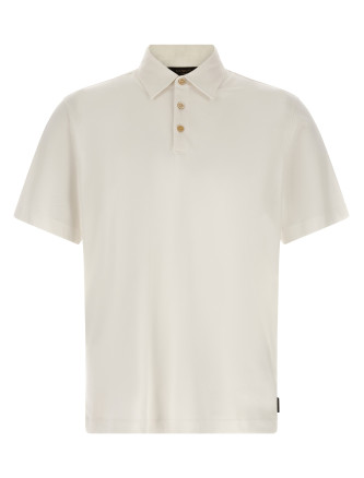 Поло ZANONE Cotton silk polo shirt