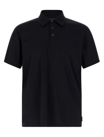 Поло ZANONE Cotton silk polo shirt