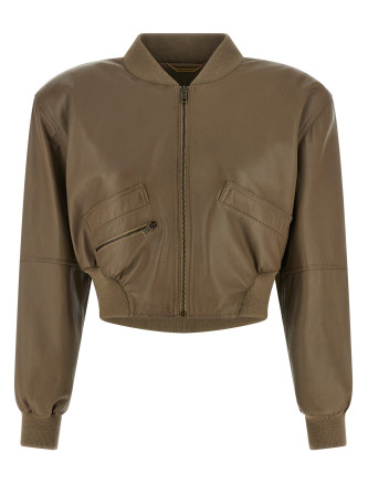 Cropped bomber jacket