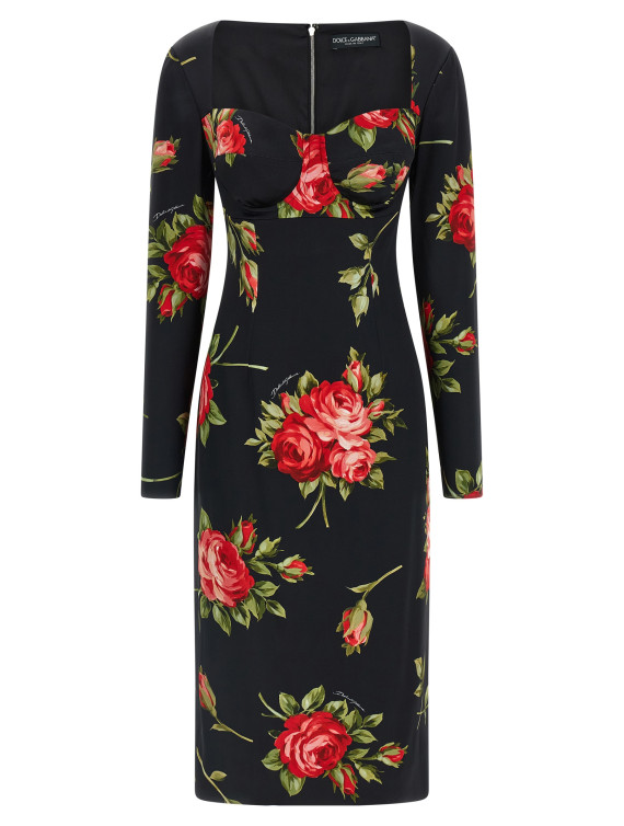 Миди DOLCE & GABBANA 'Bouquet Rose' dress #1