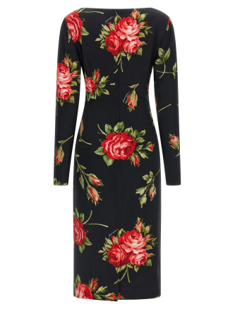 Миди DOLCE & GABBANA 'Bouquet Rose' dress #