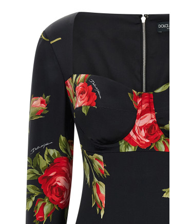 Миди DOLCE & GABBANA 'Bouquet Rose' dress #