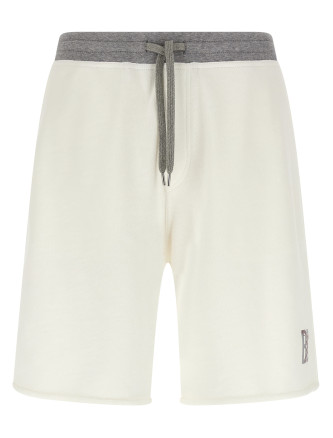 Бермуды, шорты BRUNELLO CUCINELLI Mélange sweatshirt bermuda shorts