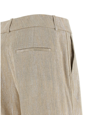 Lamé thread trousers #
