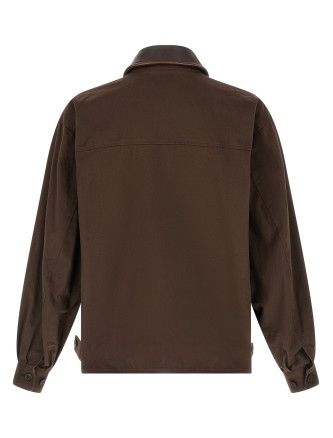 Повседневная куртка SSSTEIN Leather collar jacket (ST1403BROWN) #