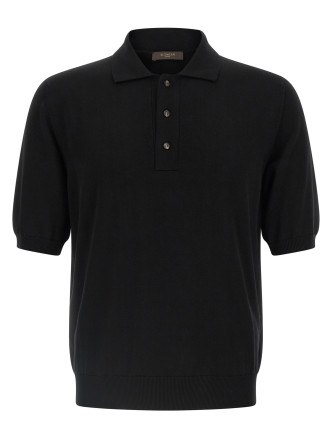 Cotton knit polo shirt