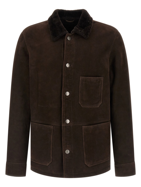 Кожаная куртка GIORGIO BRATO Suede sheepskin (GU26F26013MEVLFONDENTE) #1