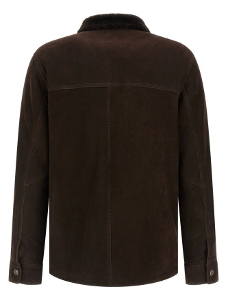 Кожаная куртка GIORGIO BRATO Suede sheepskin (GU26F26013MEVLFONDENTE) #