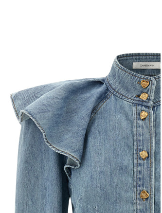 Рубашка, блузка ZIMMERMANN 'Crush Denim' (2322TR251BLUMOON) #