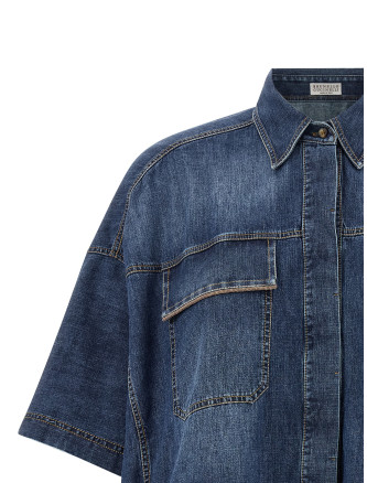 Рубашка, блузка BRUNELLO CUCINELLI 'Shiny Pockets' (MH192RB526C9031) #