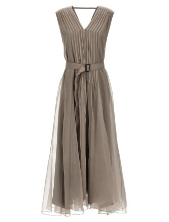 Макси BRUNELLO CUCINELLI Silk dress
